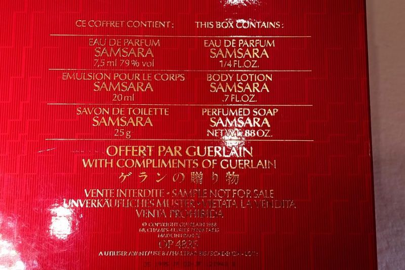 Samsara, Guerlain : photo 9 d'un flacon de parfum ancien